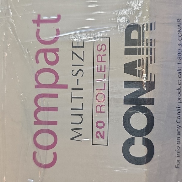 Conair Compact Multi-Size Hot Roller Set 3 Sizes-20 Hair Curlers W/holders - Picture 7 of 8